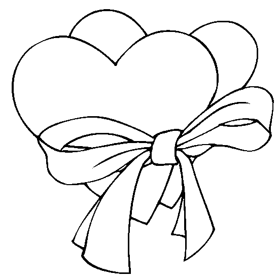 Un couple de coeurs échangeant des déclarations d'amour entourés de motifs de Saint-Valentin