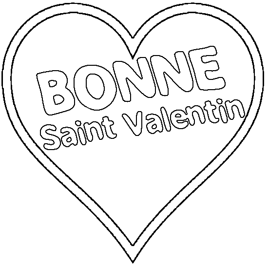 Coloriage de la Saint-Valentin avec des cœurs et des personnages amoureux