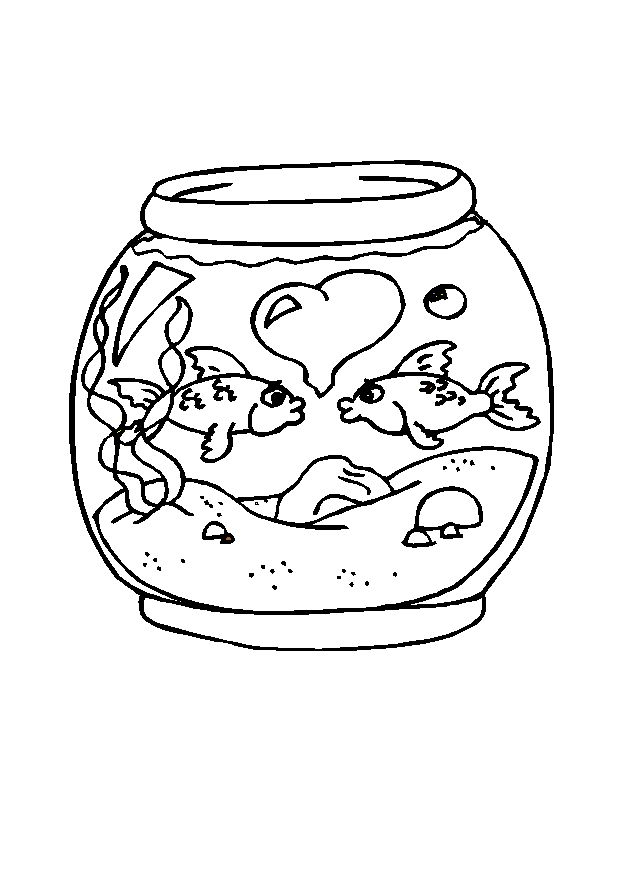 Coloriage de Saint-Valentin avec des cœurs et des personnages amoureux