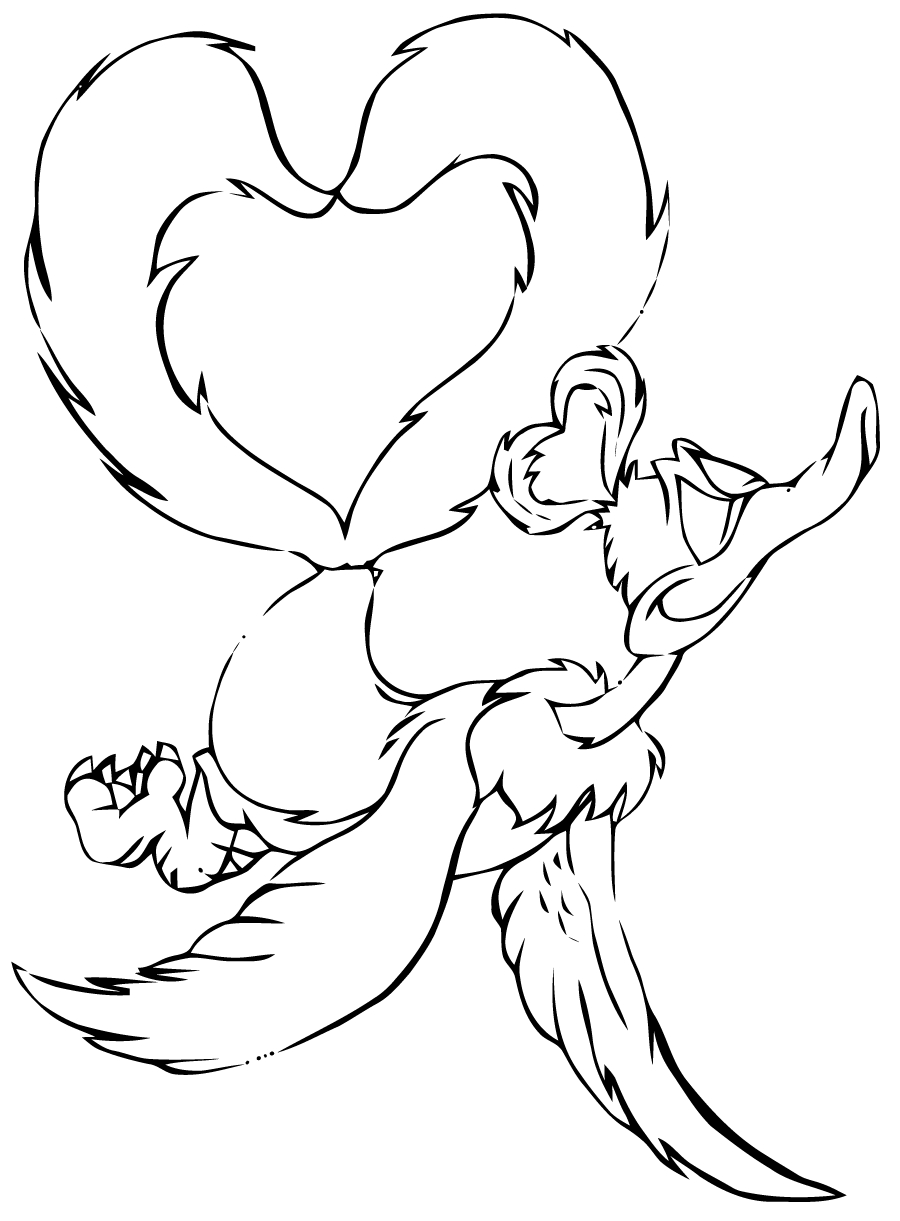 Coloriage de la Saint-Valentin avec un couple amoureux entouré de cœurs