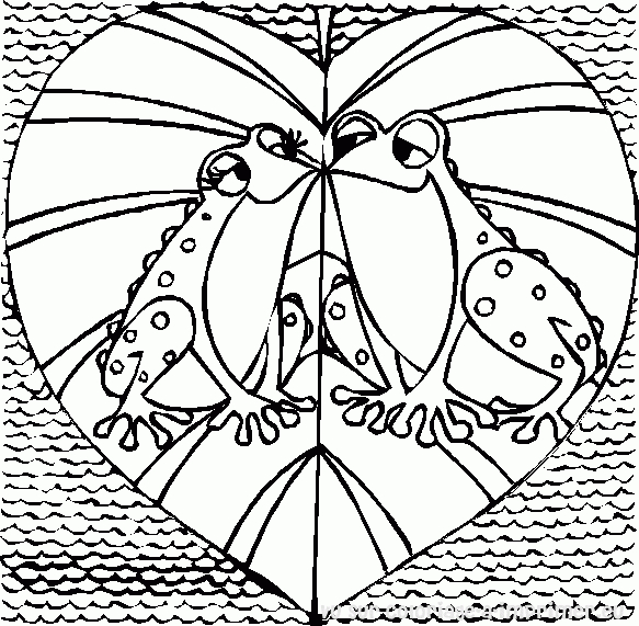 Coloriage de la Saint-Valentin avec des cœurs et des fleurs