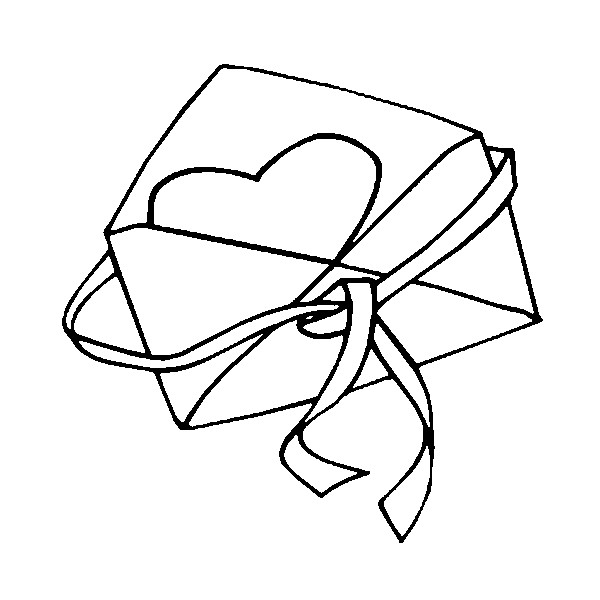 Coloriage de deux cœurs entrelacés avec des flèches