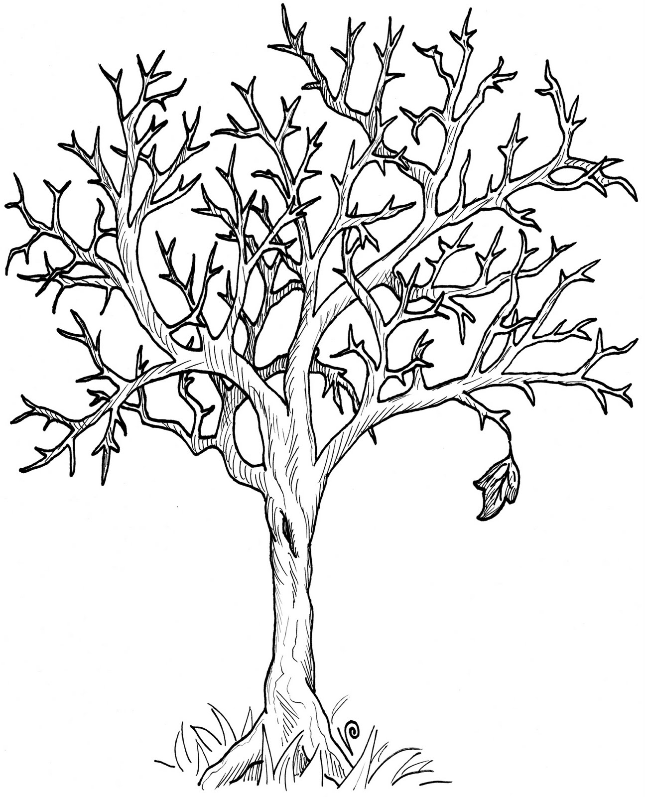 Scène d'automne avec un arbre et un champ de feuilles