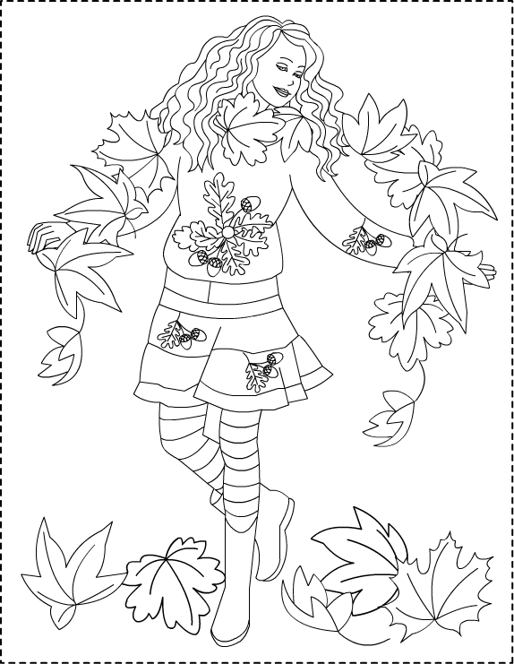Scène d'automne avec un arbre et des feuilles tombantes