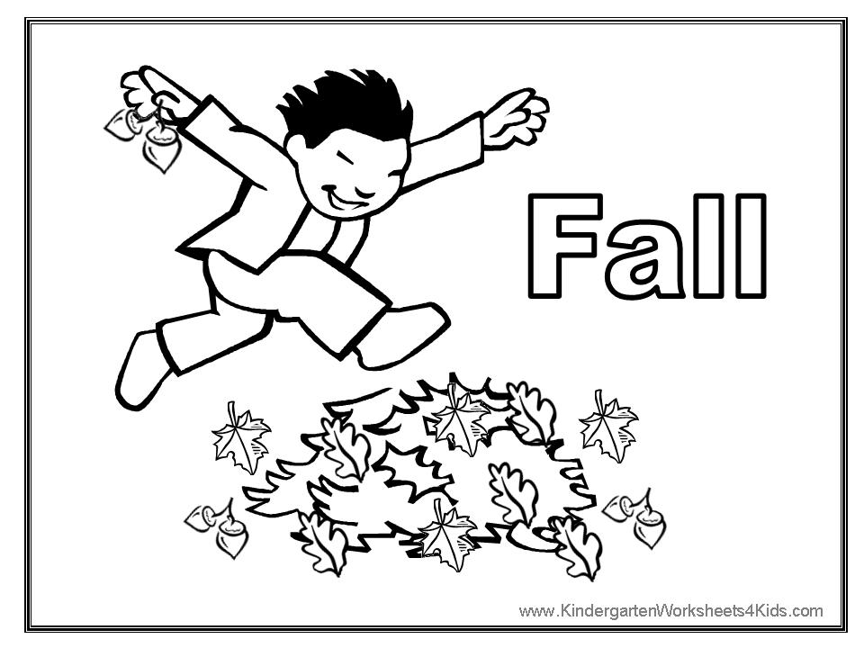Un coloriage de saison automnale avec des feuilles et un écureuil