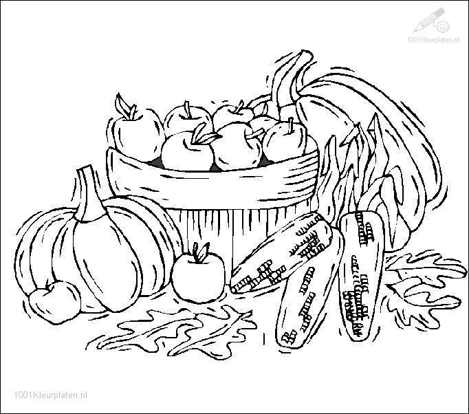 Coloriage d'une scène automnale avec un arbre, des feuilles et des animaux