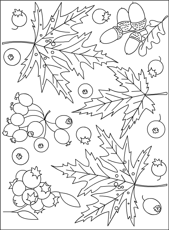 Scène d'automne avec un arbre, des feuilles et des animaux