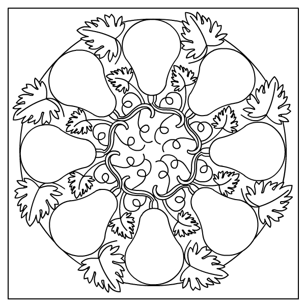 Coloriage d'une scène automnale avec un écureuil au milieu des feuilles