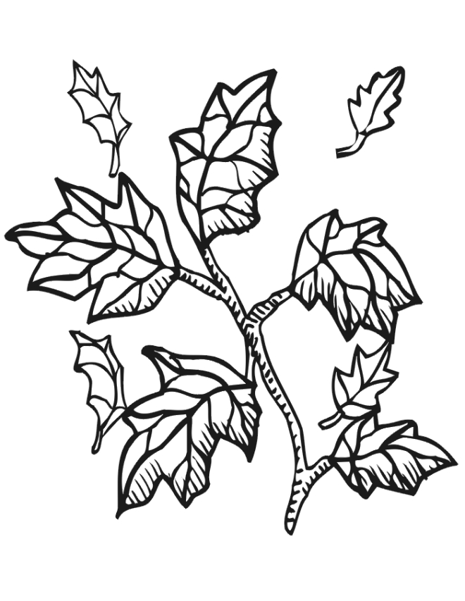 Un paysage d'automne avec un arbre et des feuilles tombantes
