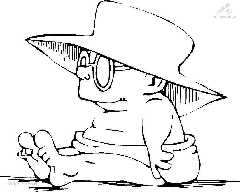 Coloriage d'une scène estivale avec un enfant jouant dans un jardin fleuri