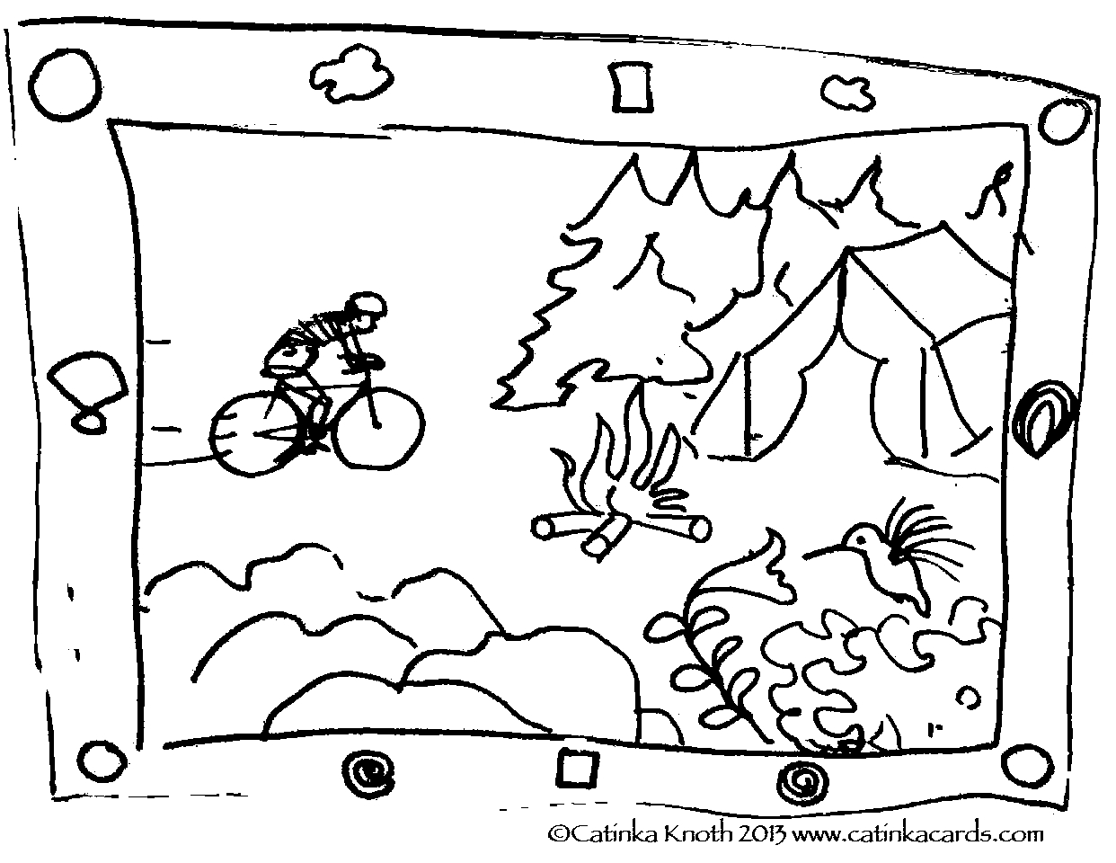 Un enfant s'amuse à colorier une scène estivale joyeuse