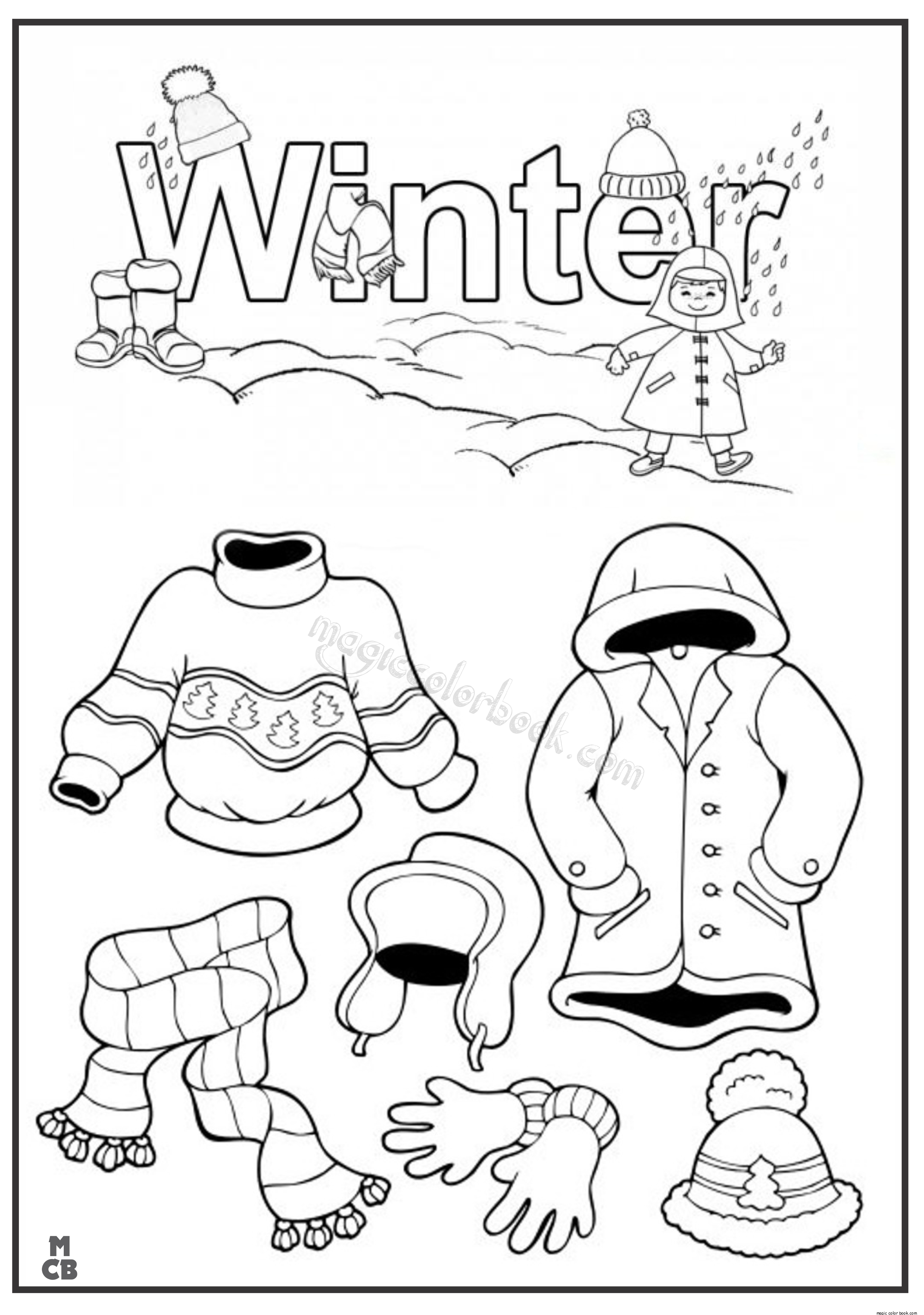 Une scène hivernale paisible avec des enfants jouant dans la neige