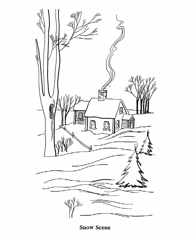 Scène hivernale avec un bonhomme de neige et des enfants jouant