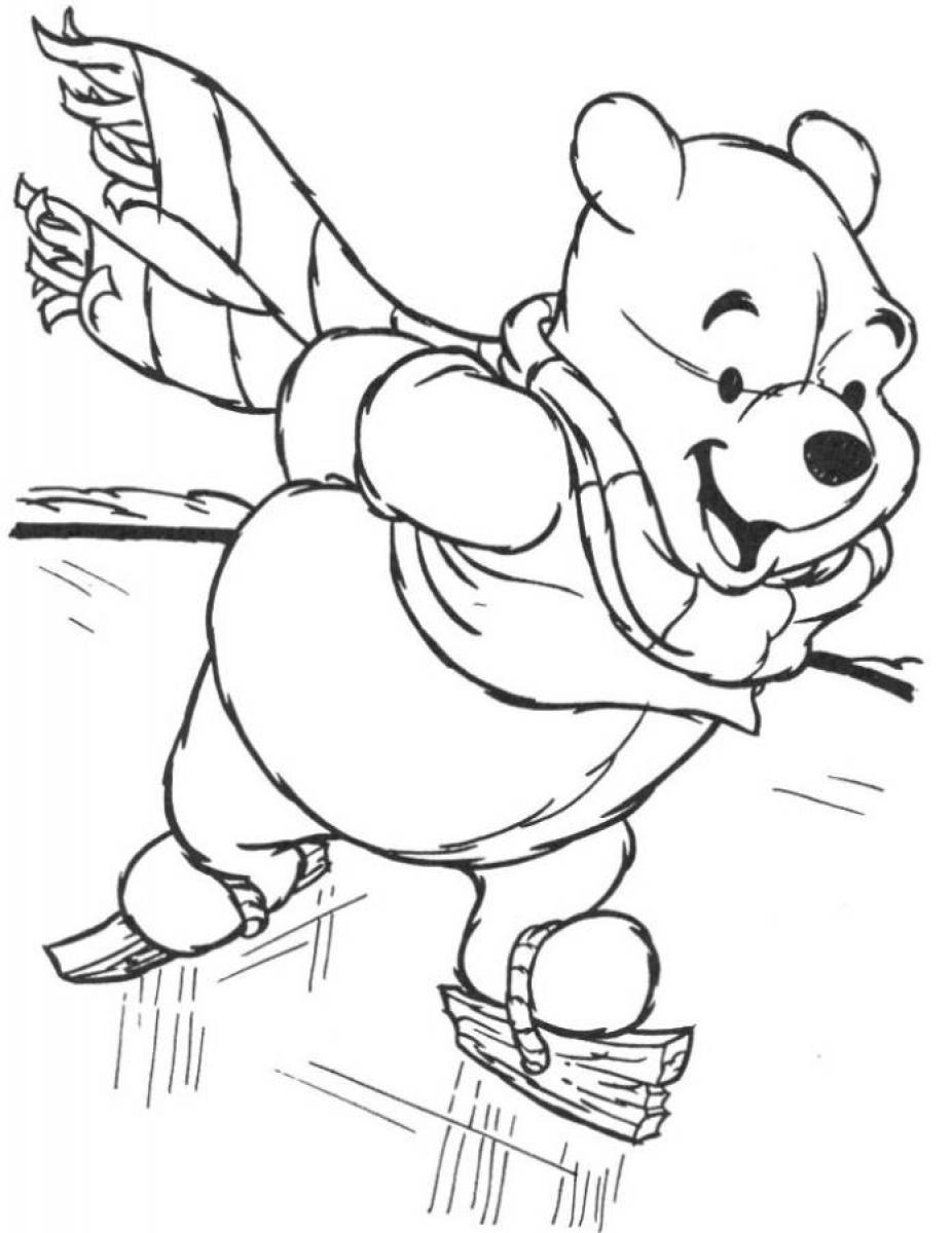 Un enfant s'amuse à colorier une scène hivernale avec des éléments naturels Un enfant s'amuse à colorier une scène hivernale avec des éléments naturels