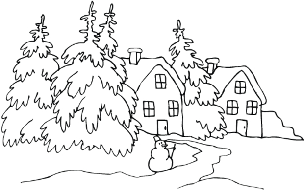 Scène d'un bonhomme de neige jouant avec des enfants en hiver Scène d'un bonhomme de neige jouant avec des enfants en hiver