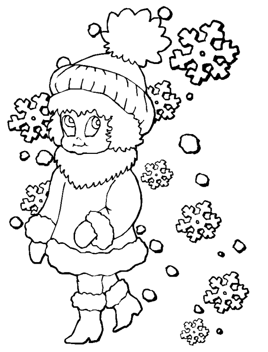 Un enfant jouant dans la neige avec un bonhomme de neige