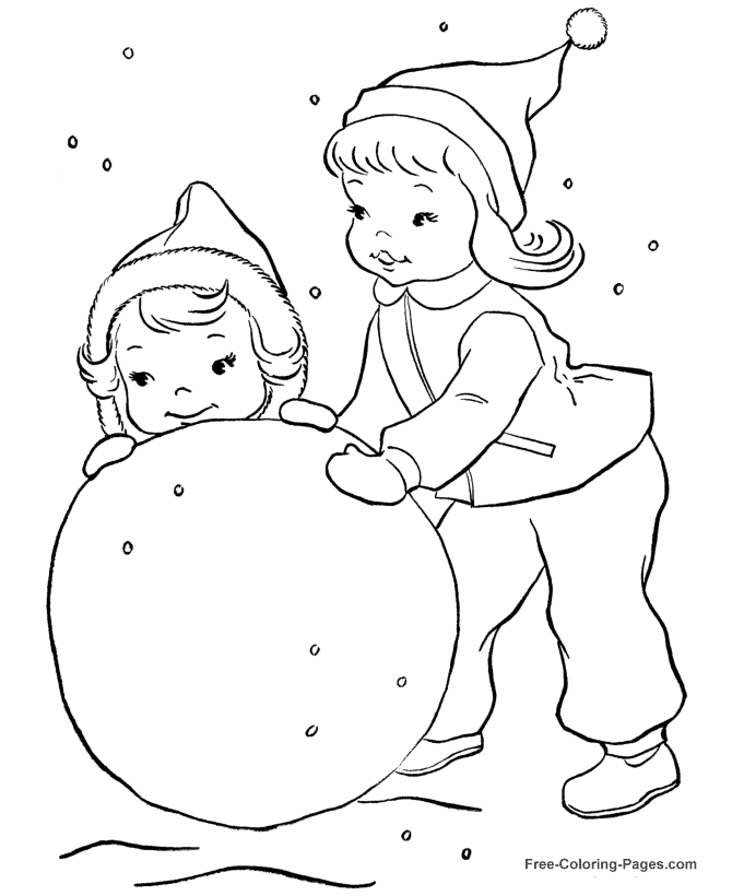Un enfant s'amusant à faire un bonhomme de neige dans un paysage hivernal Un enfant s'amusant à faire un bonhomme de neige dans un paysage hivernal