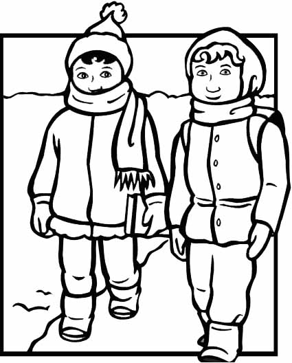 Un enfant s'amuse à colorier une scène d'hiver avec des animaux
