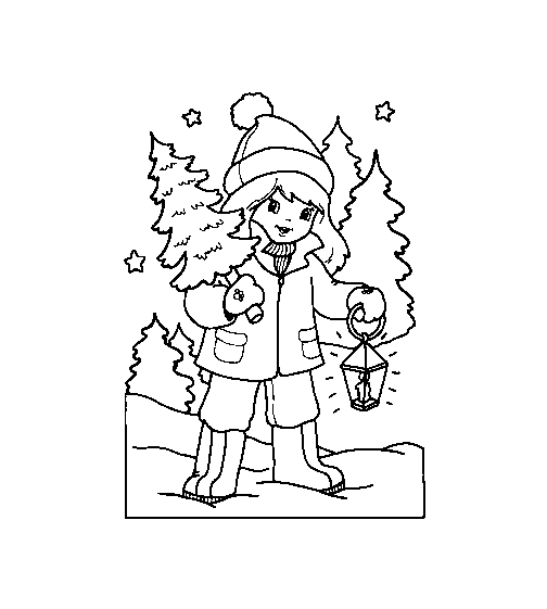 Un paysage hivernal avec un bonhomme de neige et des arbres enneigés