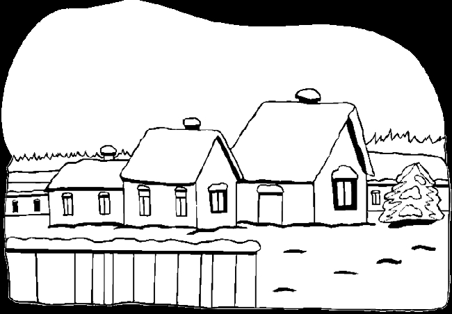 Un enfant s'amuse à colorier une scène hivernale avec des éléments festifs