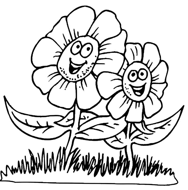 Scène de printemps avec des fleurs et un papillon dans un paysage ensoleillé