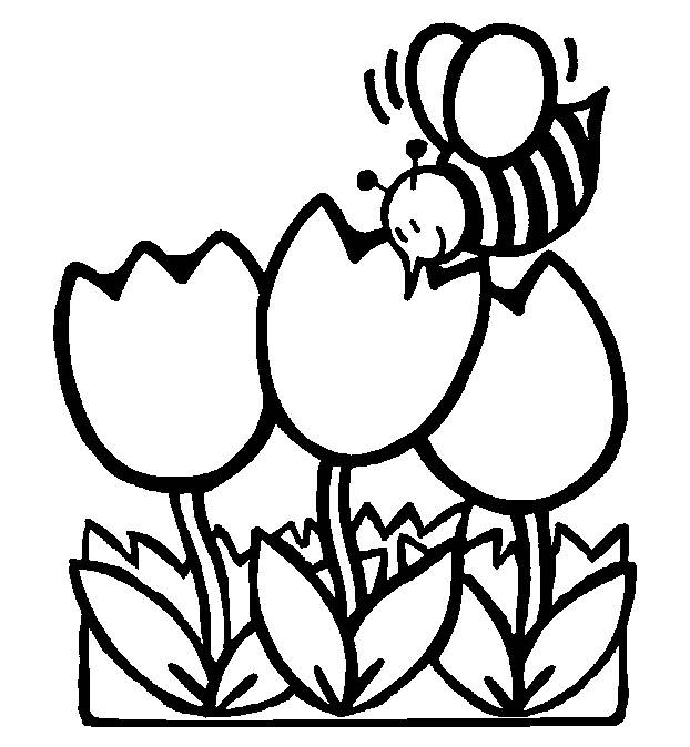 Scène printanière avec un lapin dans un jardin fleuri