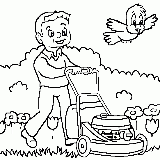 Un jardin printanier animé par des animaux et des fleurs