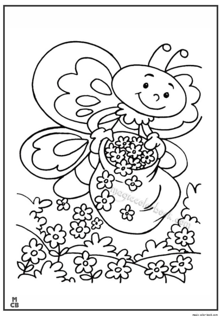 Scène de printemps avec un lapin et des fleurs colorées