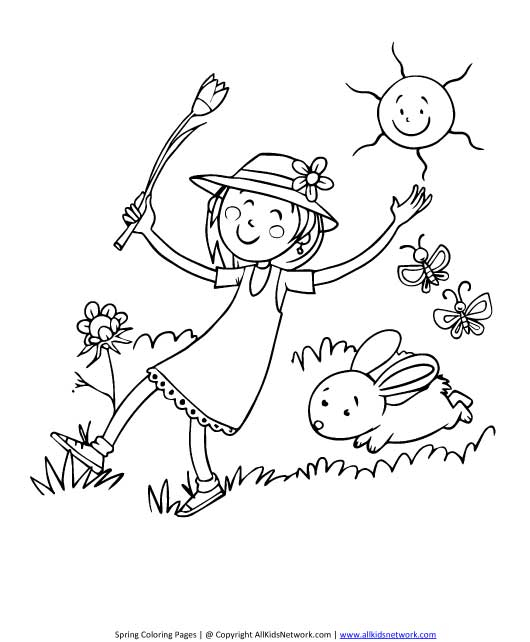 Un jardin printanier animé avec des fleurs et un papillon