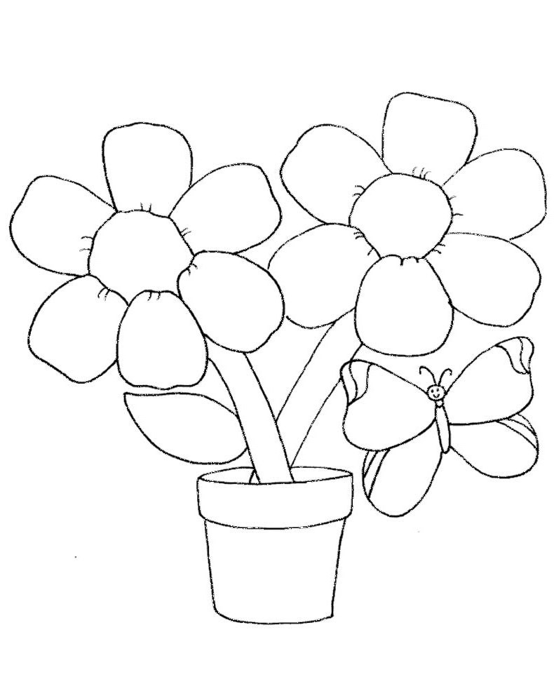 Un jardin printanier animé avec des fleurs et un papillon