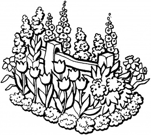 Scène printanière avec un lapin et des fleurs colorées
