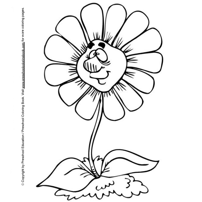 Coloriage d'un jardin printanier avec des fleurs et un papillon