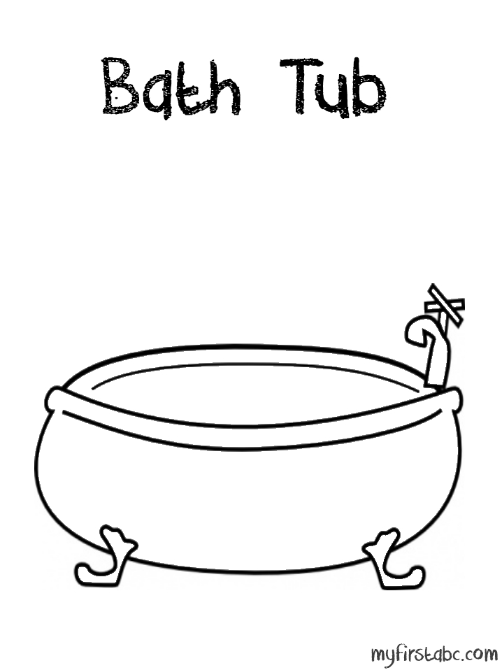 Coloriage d'une salle de bain accueillante avec baignoire et accessoires