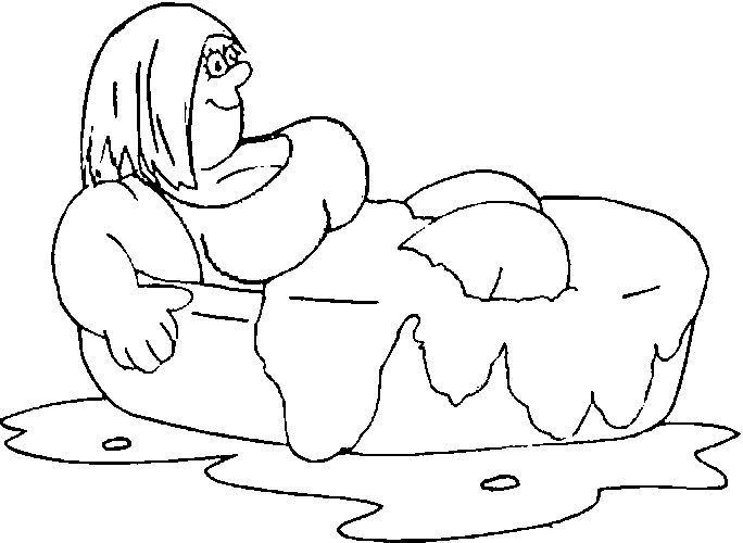 Coloriage d'une salle de bain avec baignoire et accessoires