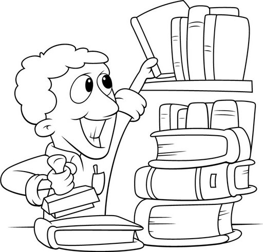 Coloriage d'une salle de classe animée avec des élèves et des fournitures scolaires