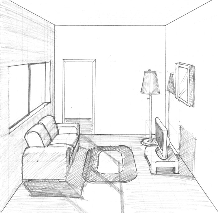 Coloriage d'un salon chaleureux avec canapé et éléments de décoration