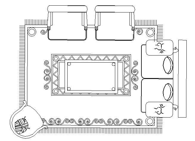 Coloriage d'un salon accueillant avec un canapé et des éléments décoratifs