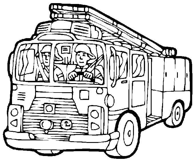 Sam le Pompier en mission avec son camion de pompiers