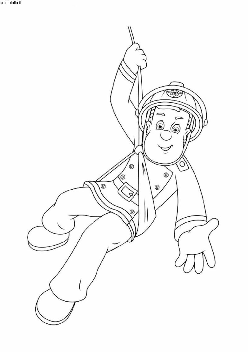 Sam le Pompier en action dans son camion de pompiers