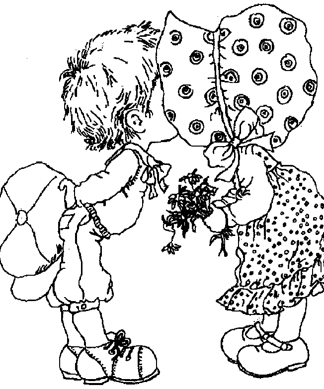 Une jeune fille en train de colorier dans un jardin fleuri