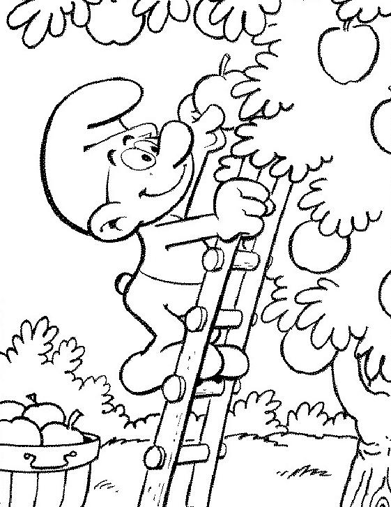 Les Schtroumpfs en pleine activité dans la forêt