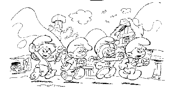 Schtroumpfs en pleine aventure dans la forêt