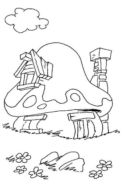 Les schtroumpfs en pleine activité dans leur village animé