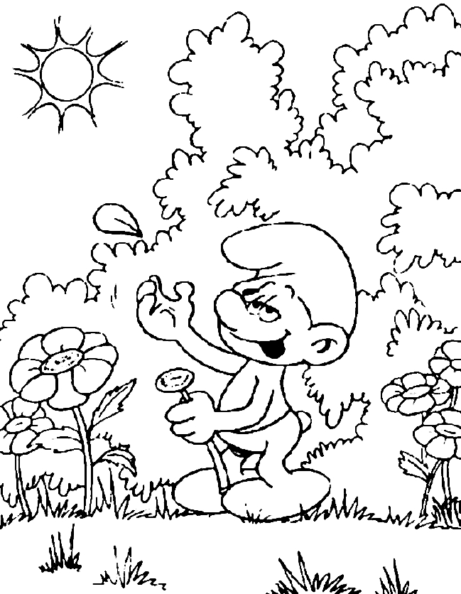 Les Schtroumpfs se préparent pour une aventure en pleine nature