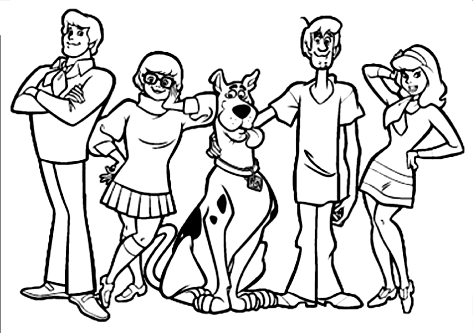 Scooby-Doo et ses amis en pleine enquête dans un décor mystérieux