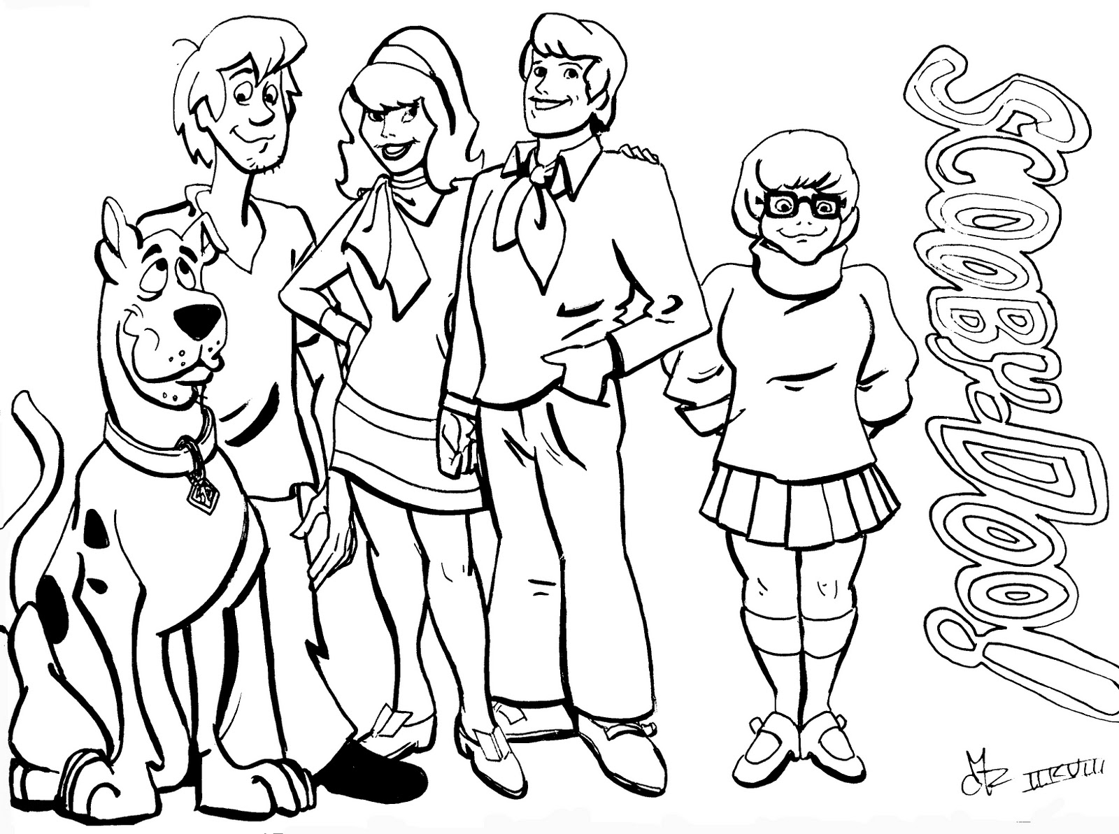 Scooby-Doo et Shaggy en pleine enquête dans un décor mystérieux