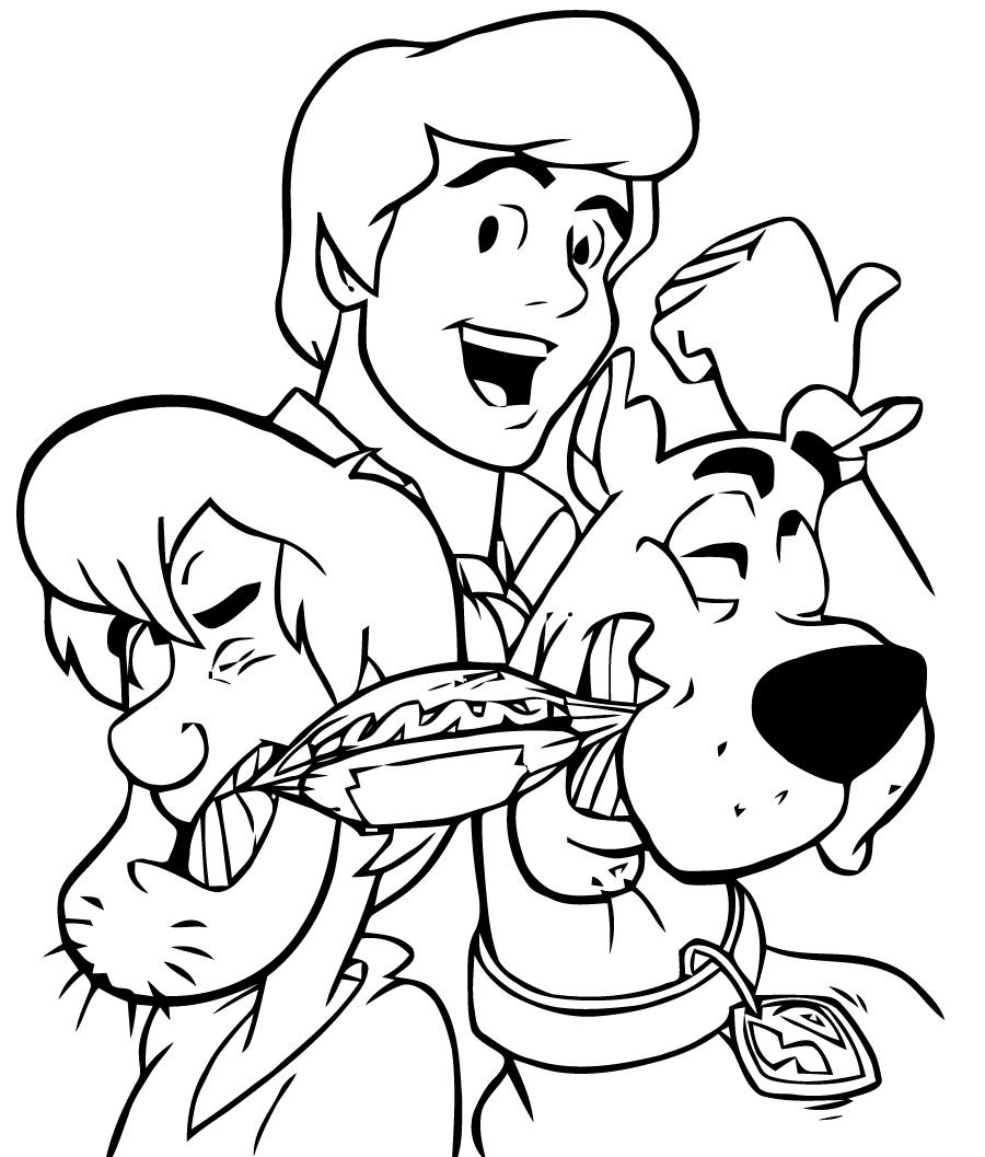 Scooby-Doo et Shaggy en pleine aventure dans un décor mystérieux