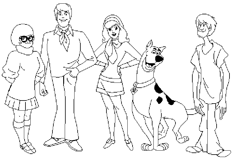 Scooby-Doo et ses amis en pleine enquête dans un décor mystérieux