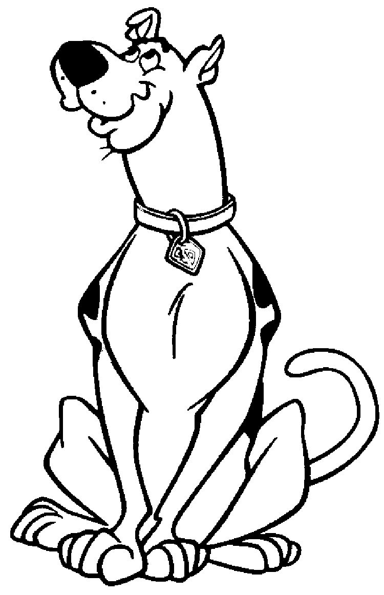 Coloriage de Scooby-Doo en pleine enquête avec Shaggy