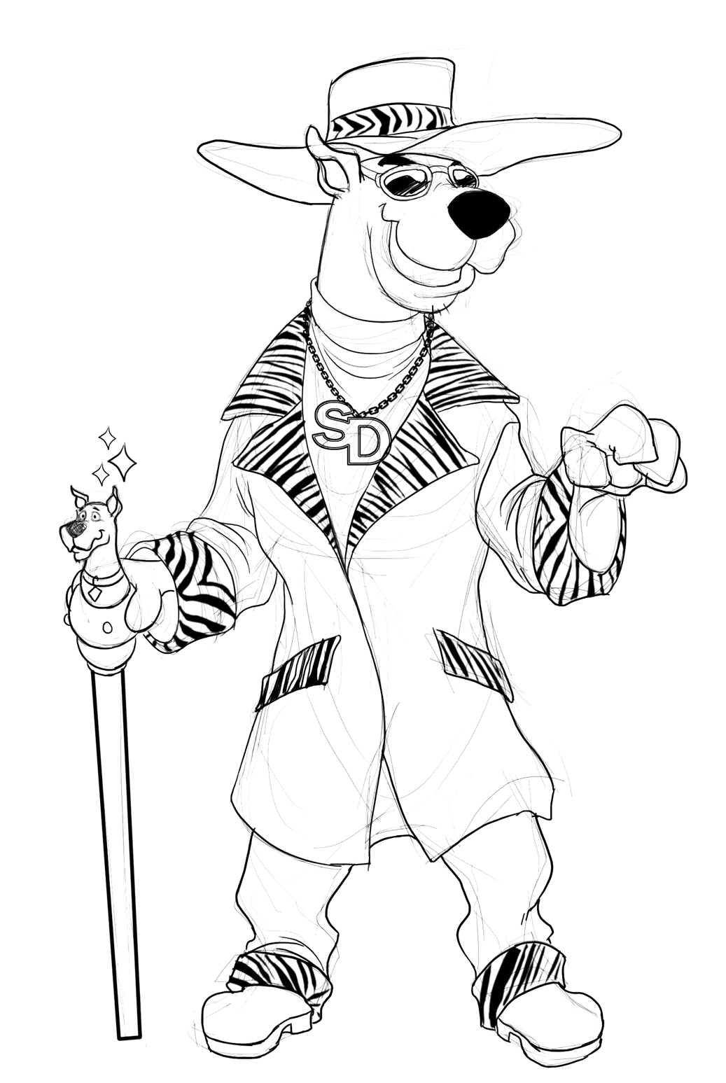 Coloriage Scooby doo #20928 à imprimer